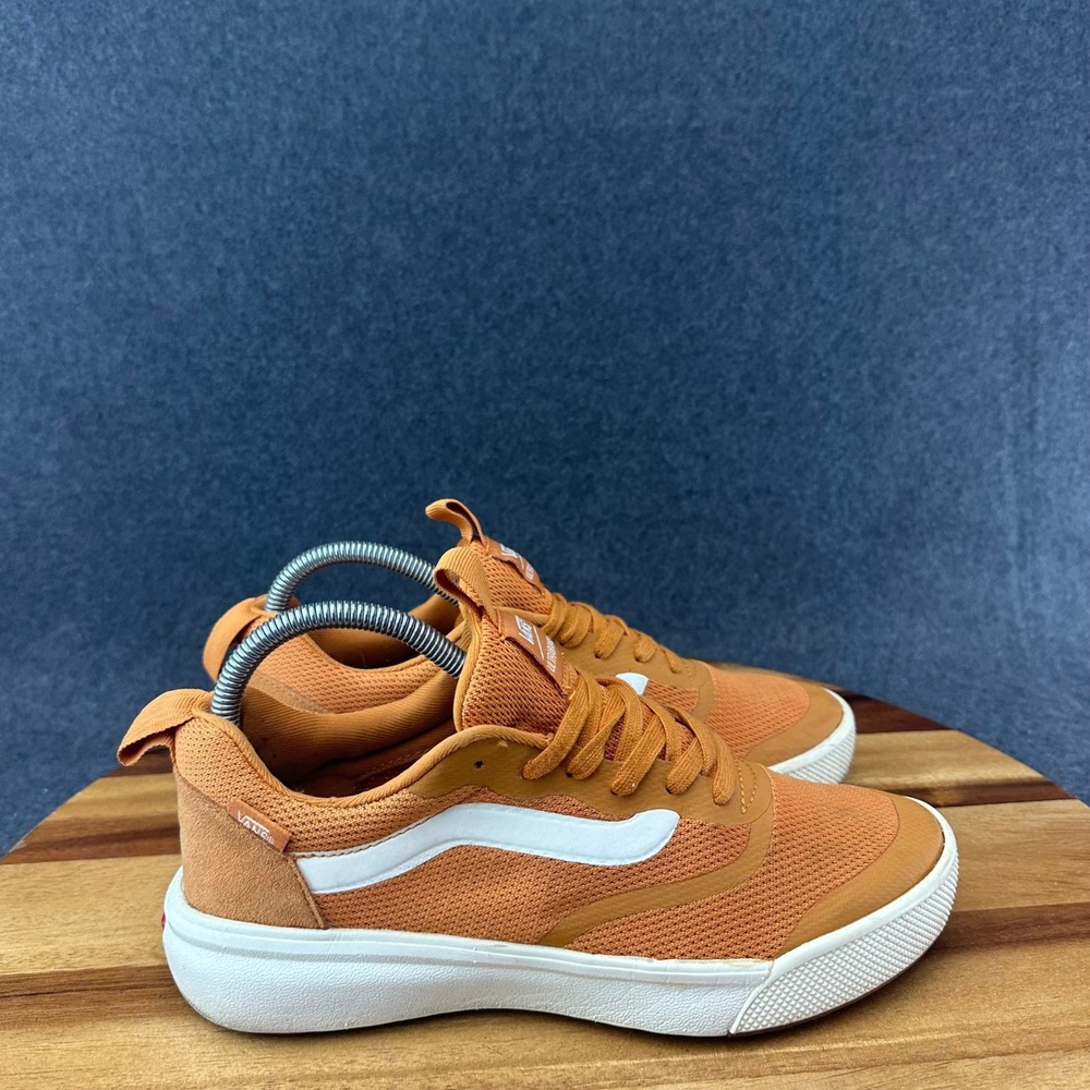Vans UltraRange Orange White Mesh Low Top Sneakers Mens Sz 6.5 Womens Sz 8